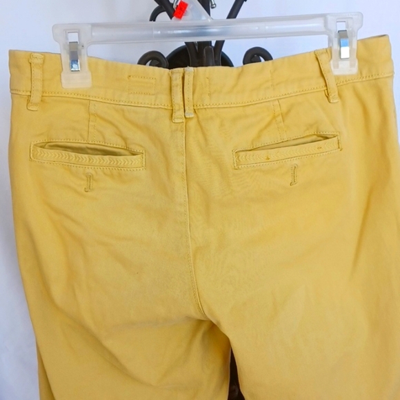 Pilcro and the Letterpress Anthropologie Mustard Yellow khaki pants, sz 26 - Picture 3 of 13